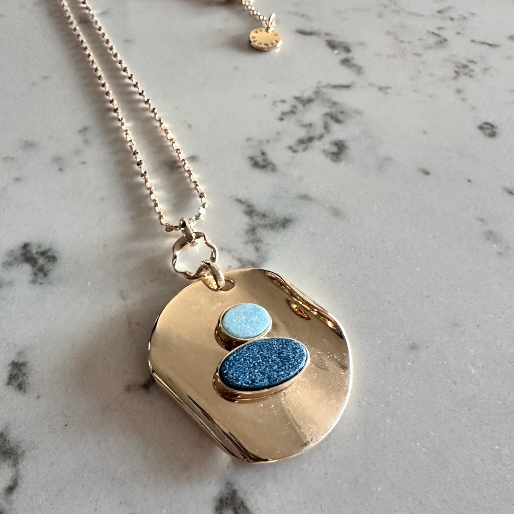 Rouched Metal 14K Goldplated Pendant Necklace - Vince Camuto